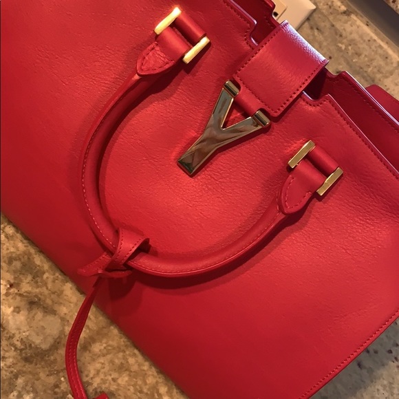 yves saint laurent bag red